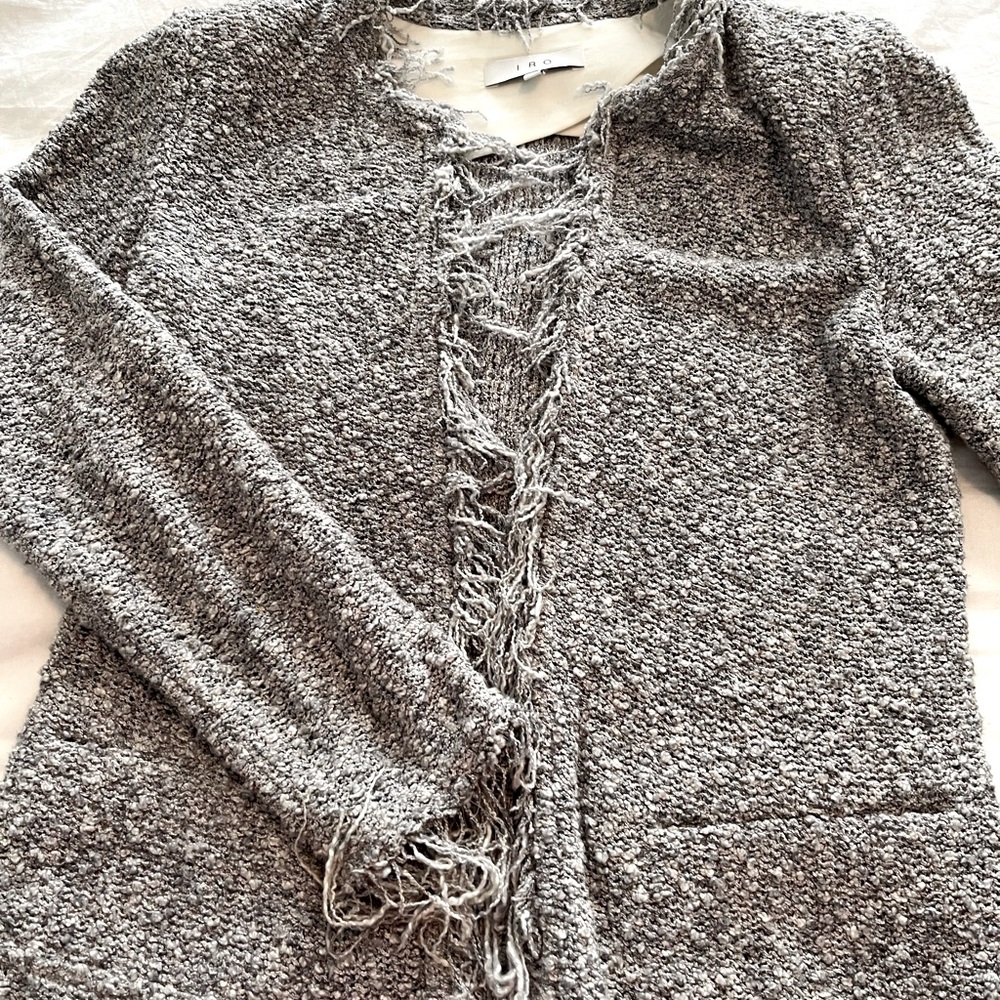 IRO jacket grey tweed size 36 small